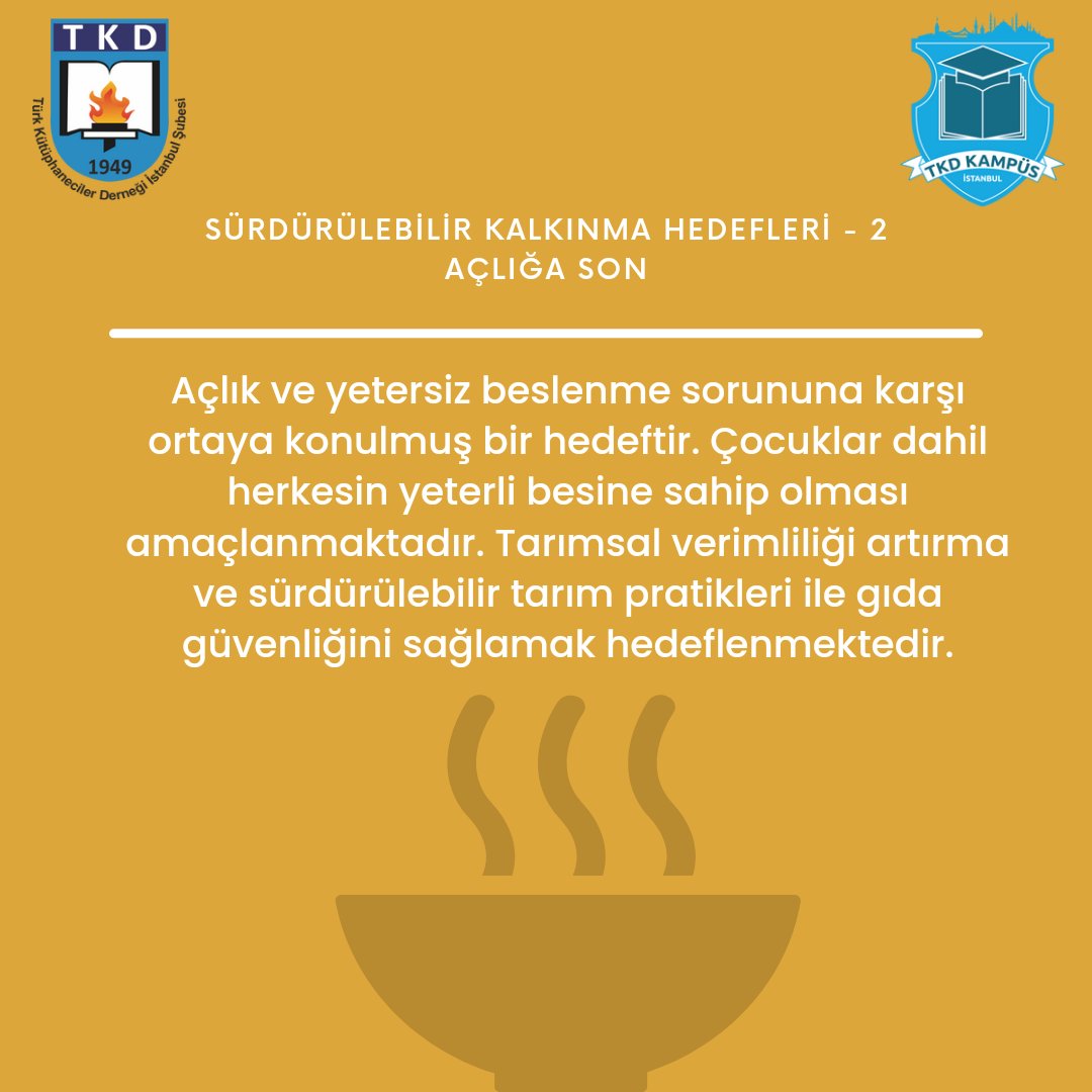 📍Birleşmiş Milletler | Sürdürülebilir Kalkınma Hedefleri - 2
- Açlığa Son -