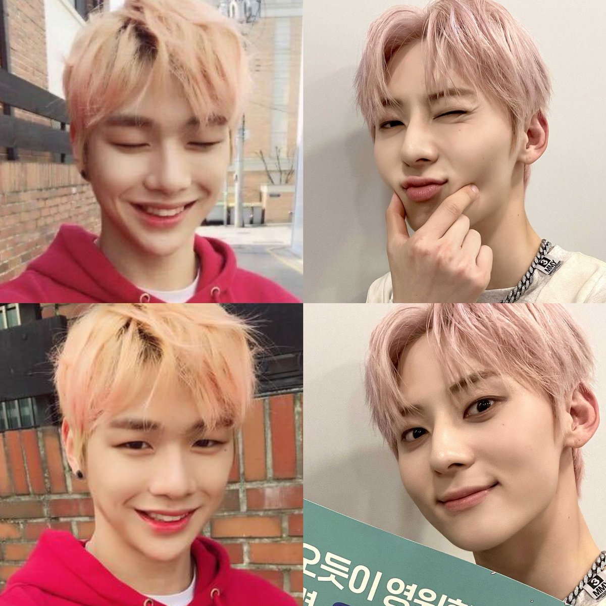 strawberry milk hair hwangniel🤍