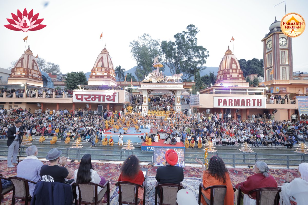 Parmarth Niketan (@parmarthniketan) on Twitter photo The Ganga Ghat at Parmarth Niketan came gloriously alive last night for the Inauguration of the 2024 <a href="/IntlYogaFest/">Int'l Yoga Festival</a> with <a href="/PujyaSwamiji/">Pujya Swamiji</a>, <a href="/SadhviBhagawati/">Sadhvi Bhagawati Saraswati</a>, <a href="/LtGenGurmit/">LT GEN GURMIT SINGH, PVSM, UYSM, AVSM, VSM (Retd)</a>, <a href="/mcyogi/">MC YOGI</a>, <a href="/gurmukh333/">Gurmukh Kaur Khalsa</a> <a href="/KiaMillerYoga/">Kia Miller</a> <a href="/SeaneCornYoga/">Seane Corn</a>, <a href="/iratrivedi/">Ira Trivedi</a> & yogis from around the world!
<a href="/incredibleindia/">Incredible!ndia</a> The Ganga Ghat at Parmarth Niketan came gloriously alive last night for the Inauguration of the 2024 <a href="/IntlYogaFest/">Int'l Yoga Festival</a> with <a href="/PujyaSwamiji/">Pujya Swamiji</a>, <a href="/SadhviBhagawati/">Sadhvi Bhagawati Saraswati</a>, <a href="/LtGenGurmit/">LT GEN GURMIT SINGH, PVSM, UYSM, AVSM, VSM (Retd)</a>, <a href="/mcyogi/">MC YOGI</a>, <a href="/gurmukh333/">Gurmukh Kaur Khalsa</a> <a href="/KiaMillerYoga/">Kia Miller</a> <a href="/SeaneCornYoga/">Seane Corn</a>, <a href="/iratrivedi/">Ira Trivedi</a> & yogis from around the world!
<a href="/incredibleindia/">Incredible!ndia</a>