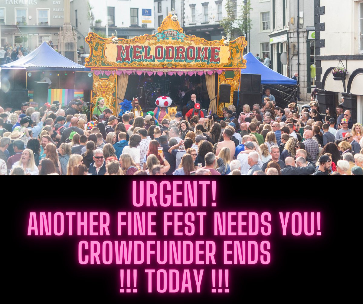Massive love to the 630 lovely people who have supported us so far. We love you! 
crowdfunder.co.uk/p/anotherfinef…

#Ulverston #festival