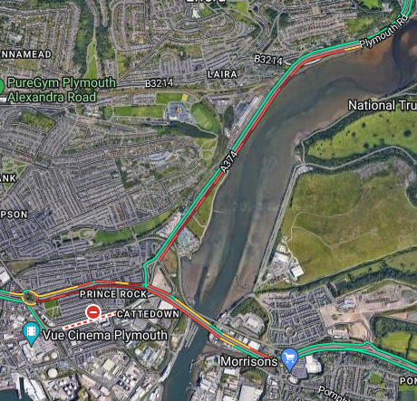 Heavy traffic on the A374, Embankment Road inbound. Delays of up to 20 minutes. <a href="/plymouthbus/">Plymouth Citybus</a> <a href="/Plymouth_Live/">Plymouth Live</a> <a href="/plymhighways/">Plymouth Highways</a>