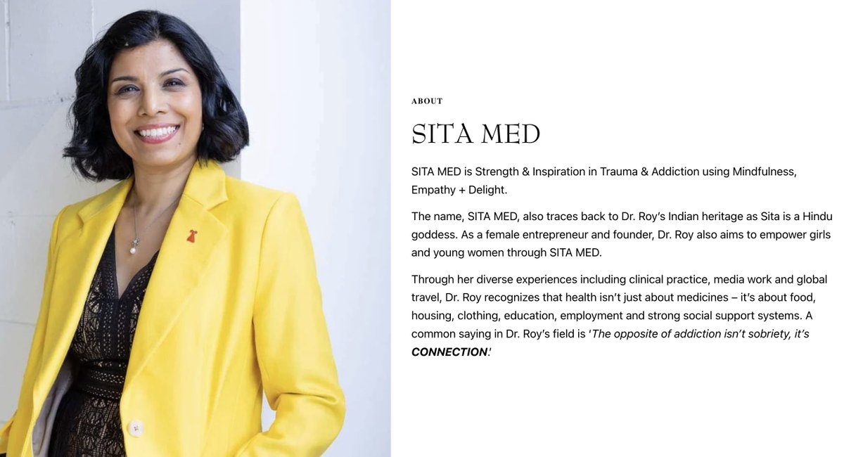 Dr. @LipiRoy combines her unique experiences to educate & empower organizations about addiction awareness, recovery & resilience. Dr. Roy is founder of SITA MED, Strength & Inspiration in Trauma & Addiction using Mindfulness, Empathy+Delight. sitamedllc.com #NYTReadalong