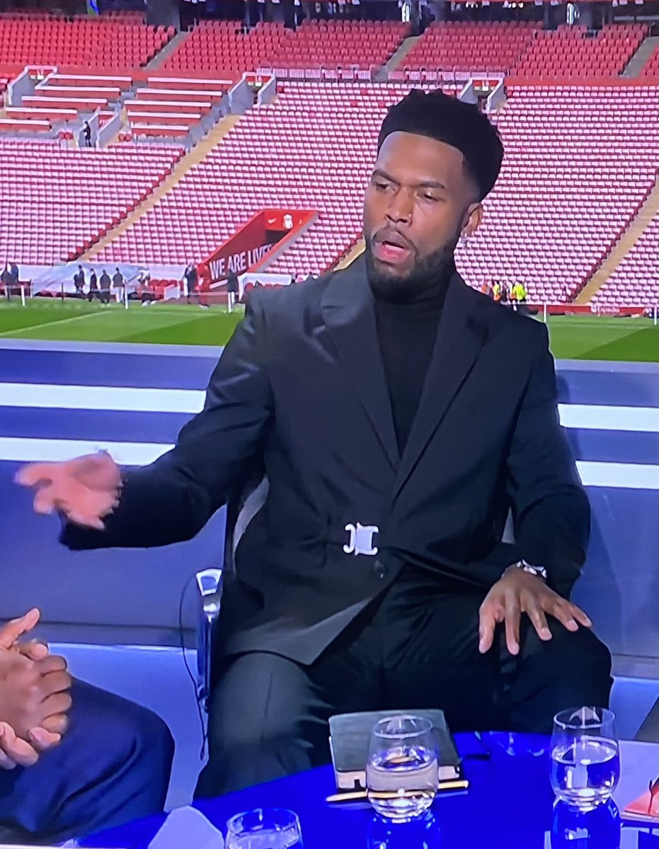 paddypower's tweet image. Fair play to Sturridge wearing his seatbelt in the Sky Studio, can never be too safe.