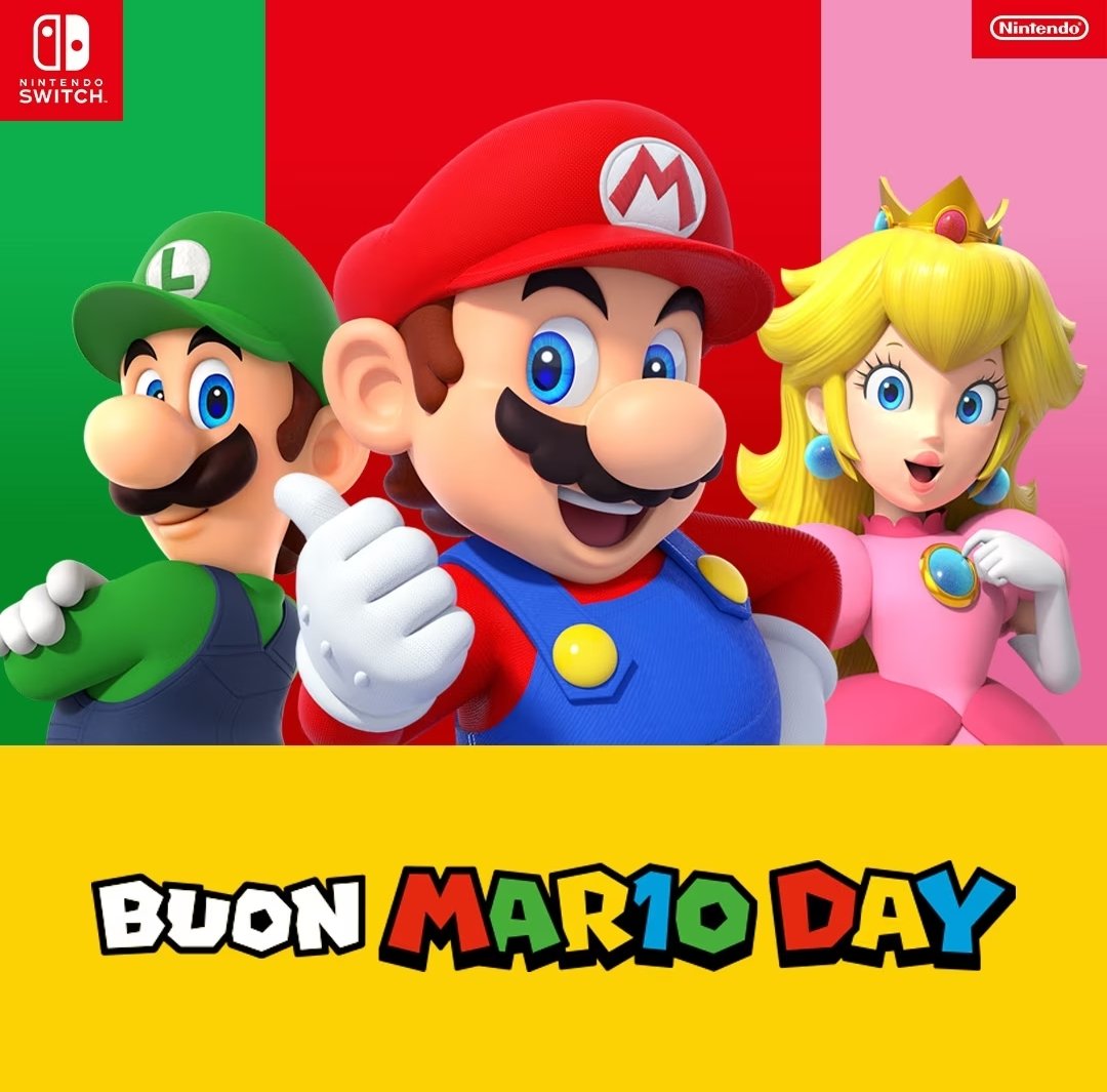 Hey tu! Lo sapevi che oggi è il Mario Day? Grazie alla somiglianza della data Mar 10 con il nome del nostro idraulico preferito è stato scelto dai suoi fan questo giorno per festeggiarlo! 🎉 Noi ci andiamo a fare una maratona di Mario Kart e voi? #marioday #mar10day #MarioBros