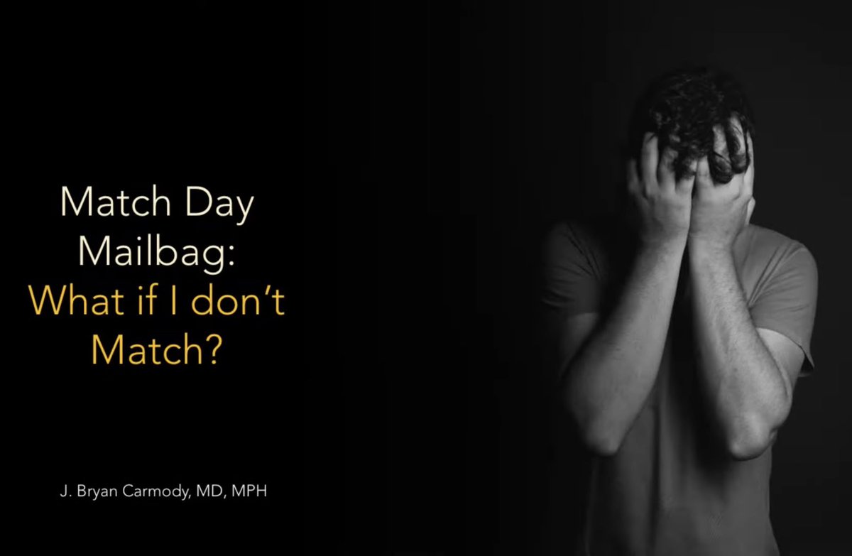 Tomorrow at 10 am ET some applicants are going to find out that they didn’t match.

Everyone’s situation is a little different - but if you want my advice, here it is.