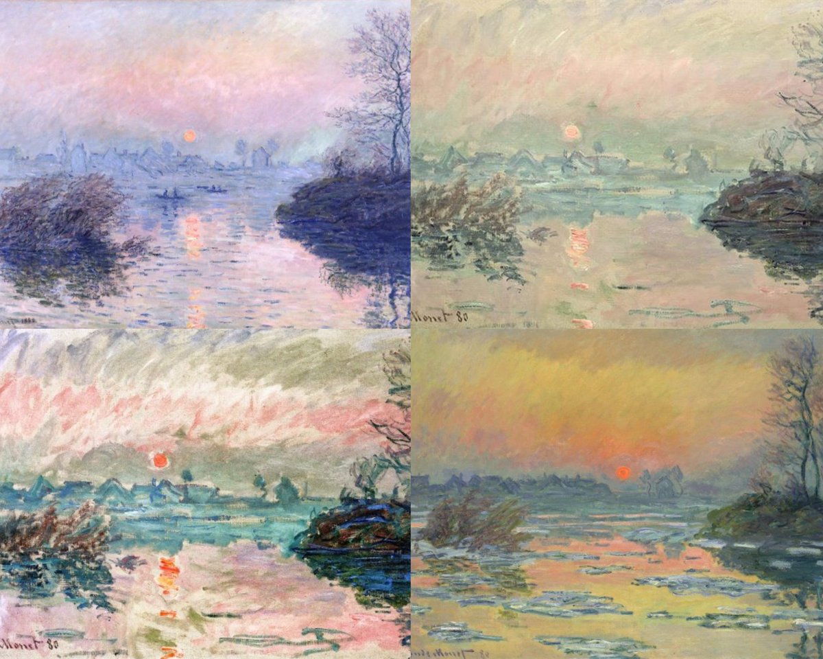 claude monet art — sunsets.