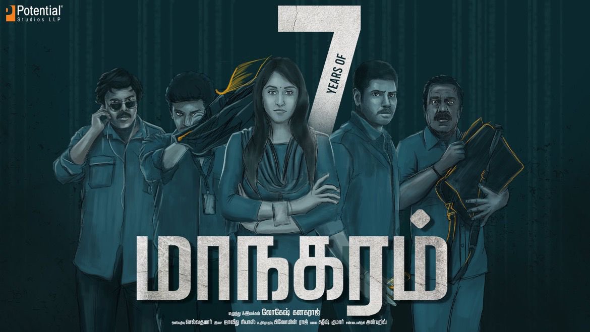 Today marks seven years since #Maanagaram's release. We are grateful to our audience for their unwavering support and love 🙏 #7YearsofMaanagaram @sundeepkishan #Shri @ReginaCassandra #Charlie #Munishkanth @javeddriaz @philoedit @selvakumarskdop @anbariv @Dir_Lokesh