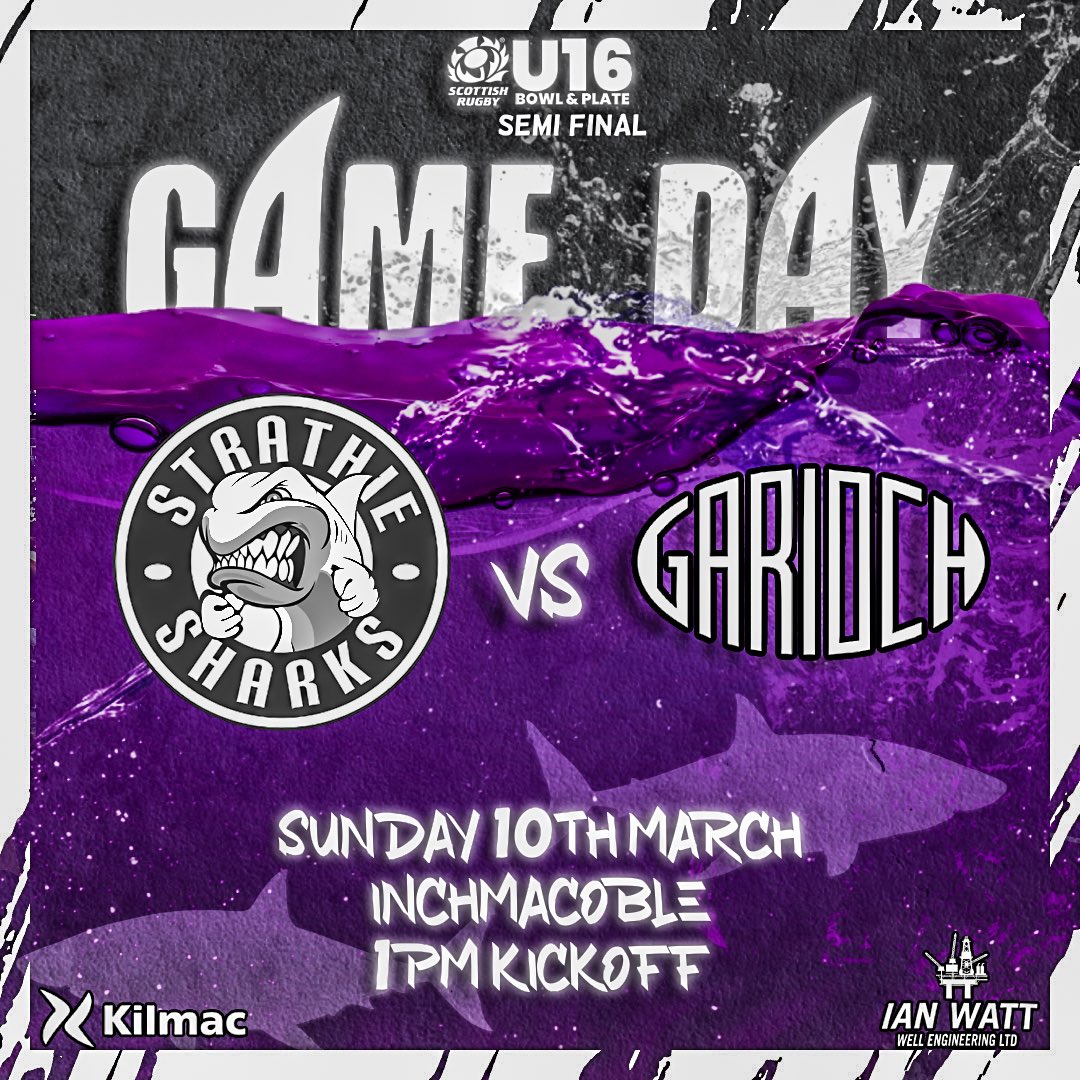 Strathie Sharks (@strathiesharks) on Twitter photo π¨ππ²π | GAME DAY π€©
Itβs game day for the U16s as they commence battle with Garioch in the semi finals of the U16 Bowl and Plate competition! Go well team! π€
π Garioch
π U16 Bowl & Plate
π Sunday 10th March
π Inchmacoble
β° 1pm Kickoff
#StrathieSharks #StrathieAndProud π¨ππ²π | GAME DAY π€©
Itβs game day for the U16s as they commence battle with Garioch in the semi finals of the U16 Bowl and Plate competition! Go well team! π€
π Garioch
π U16 Bowl & Plate
π Sunday 10th March
π Inchmacoble
β° 1pm Kickoff
#StrathieSharks #StrathieAndProud