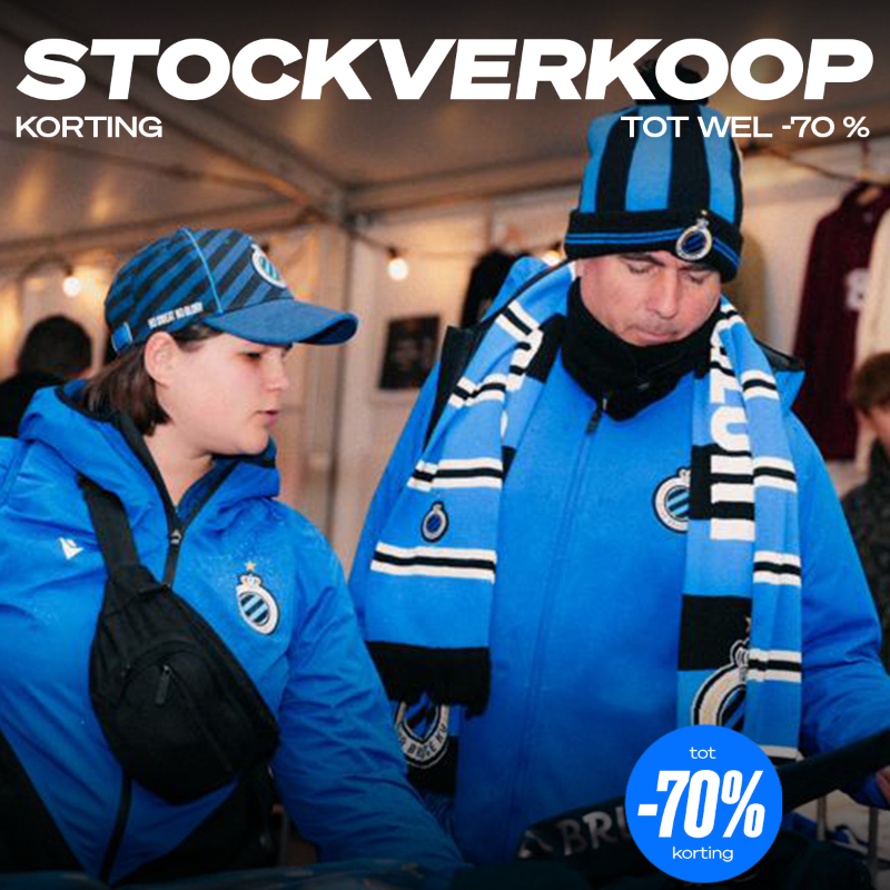 ClubBrugge's tweet photo. Kortingen tot wel -𝟕𝟎%? 🛍️ Die vind je in onze stockverkooptent! 😍 #ThanksFans