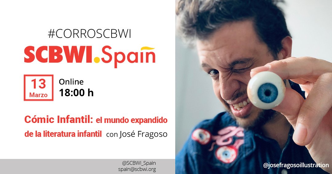 ¡No te pierdas nuestro #CorroSCBWI <a href="/SCBWI_spain/">SCBWI Spain</a> online de marzo!

Cómic infantil: el mundo expandido de la literatura infantil, con <a href="/JoseFragoso5/">Jose Fragoso Illustration</a>

13/3/24 a las 18:00h vía zoom

Registro aquí 👇 
scbwi.zoom.us/meeting/regist… 

#SCBWIspain #SCBWIEnEspañol #SCBWI <a href="/scbwi/">scbwi</a>