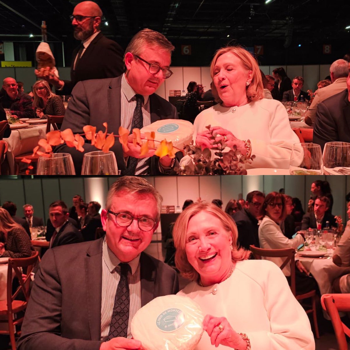 À l’occasion du 6ème World Impact Summit nous avons accueilli une invitée exceptionnelle en la personne de Hillary Clinton Ce fut l’occasion pour moi d’un clin d’œil en lui offrant un produit typiquement #madeinfrance à savoir un Brie de Montereau