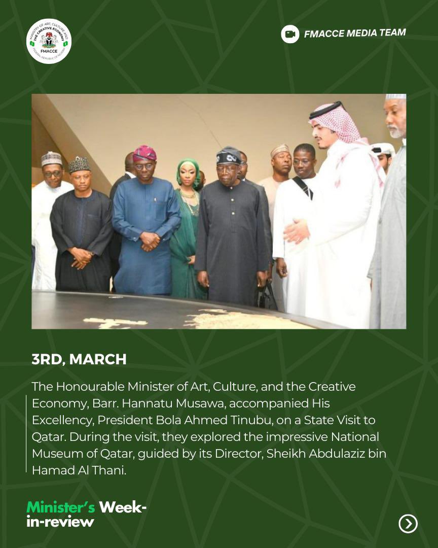 MrLoladee's tweet photo. Catch up on the creative buzz! Check out the latest initiatives from @FMACCE_Nigeria led by Minister @hanneymusawa this week. #SupportOurCreatives #FMACCENews https://t.co/bEu6bgAtyJ