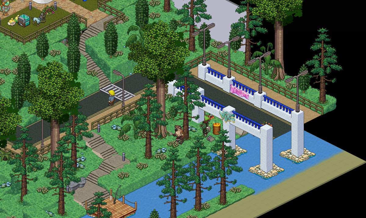Been working on some mountains for duckywood. Here are a couple of photos of it so far. 1/2 #Habbo