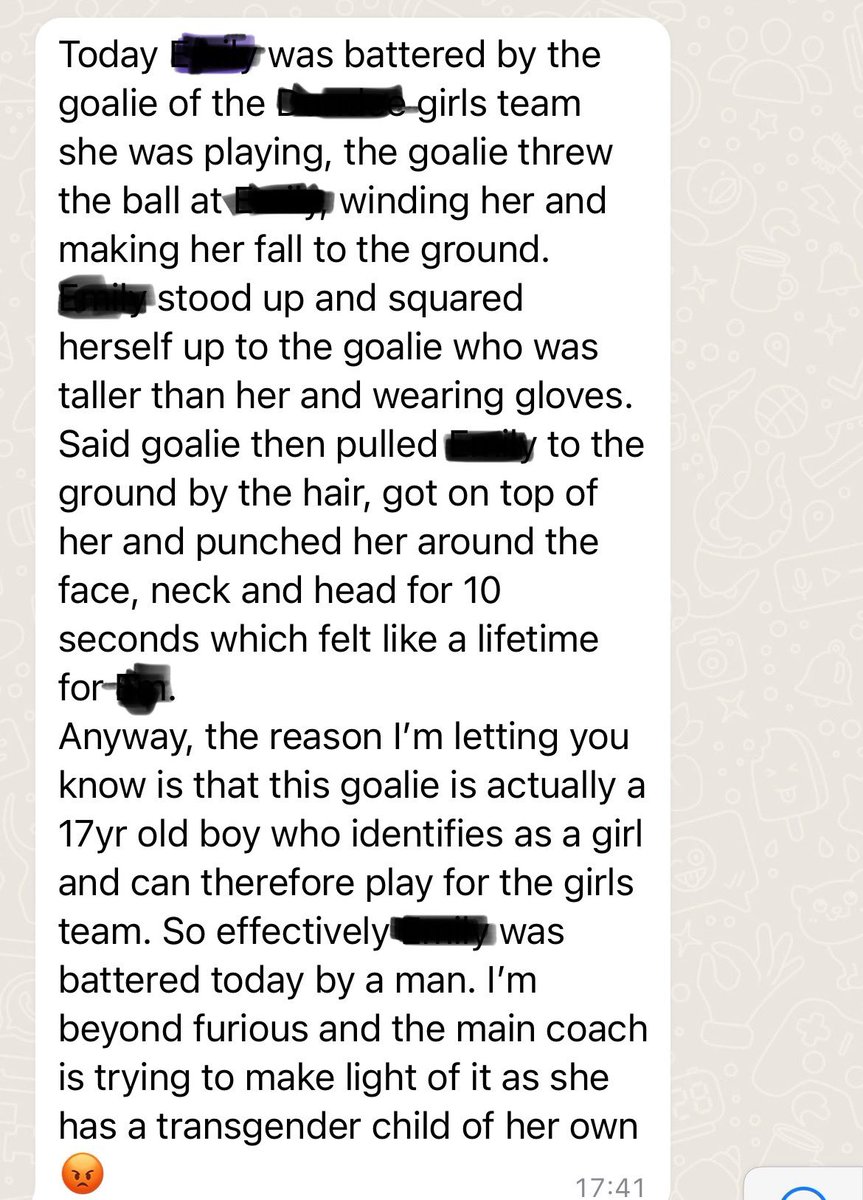 Ok I am RAGING!!!! A lovely friend of mine with an exceptionally good football-playing daughter sent me this… @ThePosieParker @ForWomenScot @SexMattersOrg