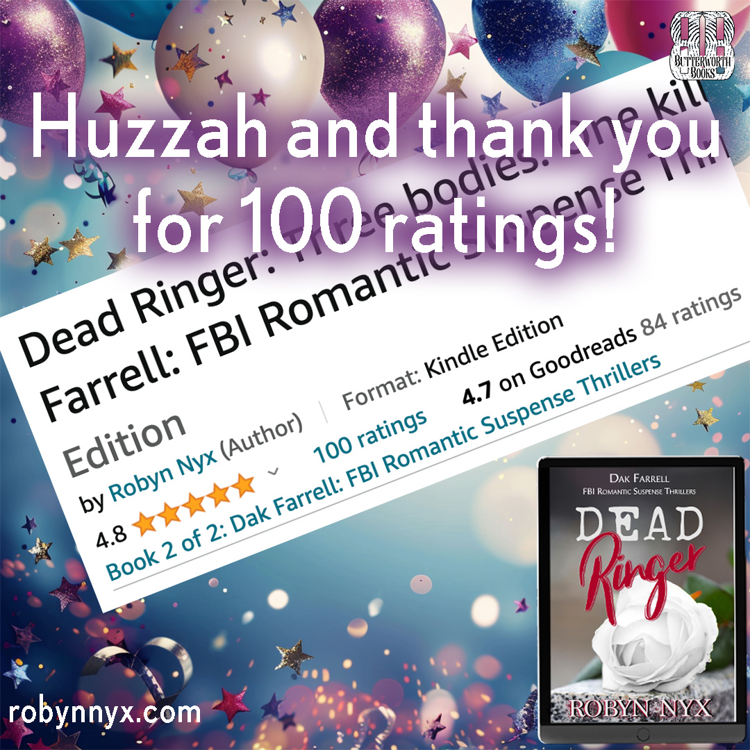 Wow! A heartfelt thank you to my amazing readers for 100 top ratings and reviews for Dead Ringer. Your support is everything, and I'm truly grateful. Can you get any more wonderful? 🙌📚 #GratefulAuthor #SapphicBooks #ButchFemme #ThrillerBooks