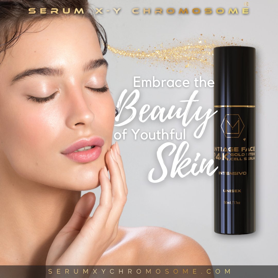 Radiate confidence with our AntiAge Face 24K Gold Stem Cell Serum. Illuminate your skin and embrace the beauty of youth. #GoldenConfidence #YouthfulRadiance #RadiantSkin #GlowingBeauty #SerumMagic #YouthElixir