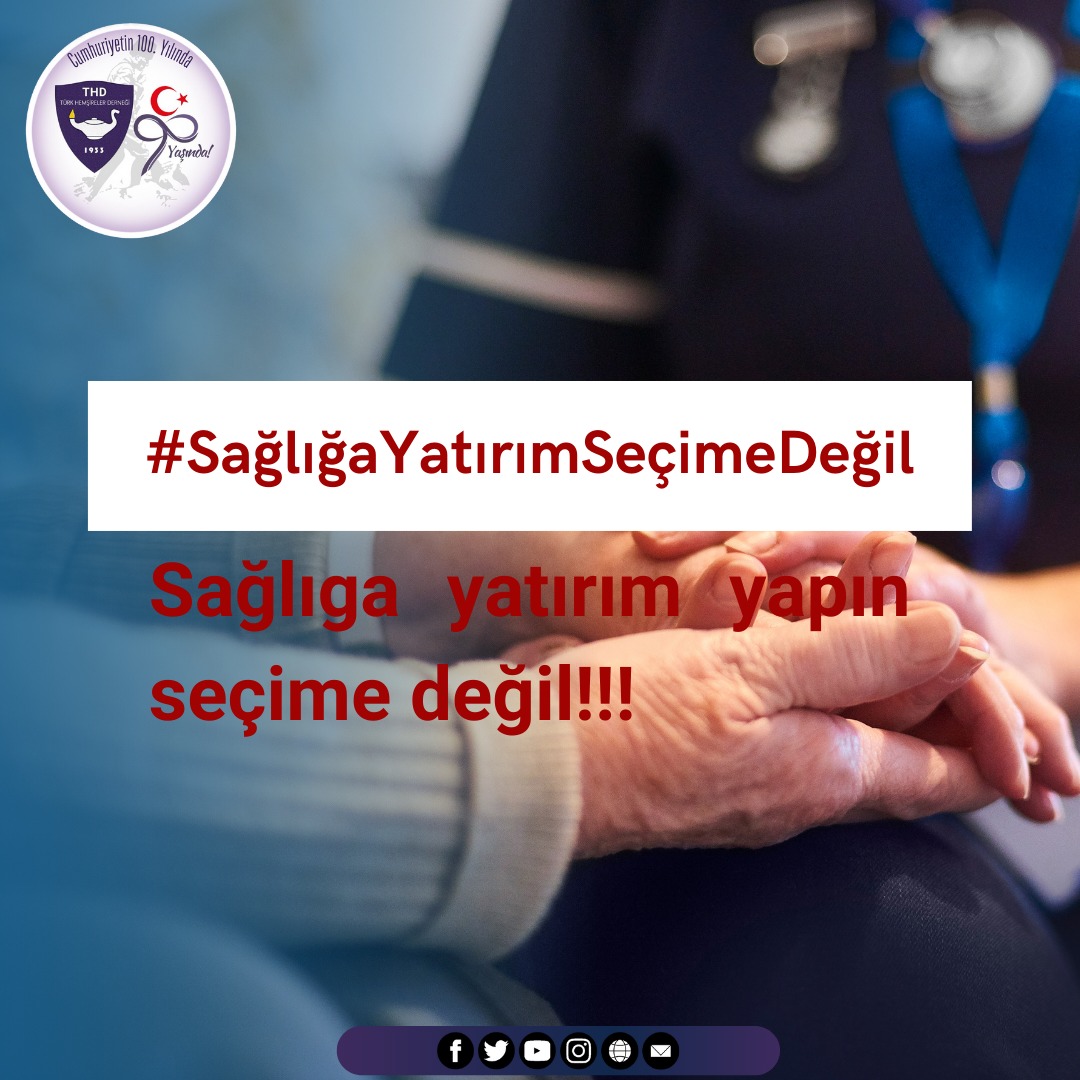 Halk sağlığını korumak ciddi bir konu
Seçimlere malzeme edilemez
Biz saglik emekçileri nin gerçek problemleriyle ilgilenin 
24 saat çalışma, Ağır iş yükü, Mobbing, Sarı sendikalı, Liyakatsiz yönetici 
Sağlıkta şiddet
Adaletsiz ücret..
Saymakla bitmiyor
#SağlığaYatırımSeçimeDeğil