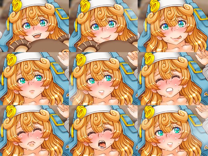 ブリジットきゅんが可愛く描けた気がするのでCG集の編集がてら表情差分をまとめてみた♪ 