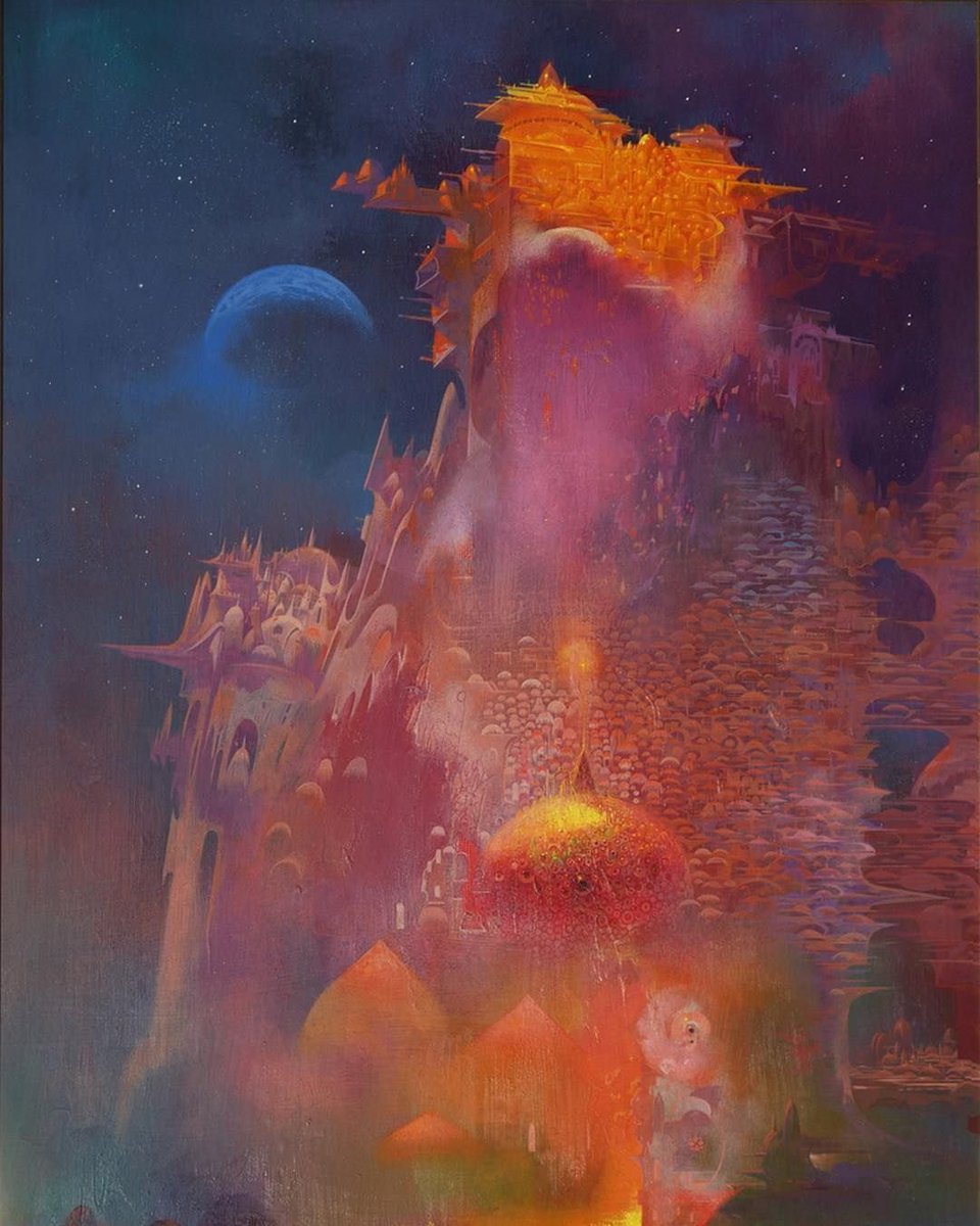 FedeItaliano76's tweet image. Psychedelic landscapes by Paul Lehr (1930–1998), undoubtedly one of the greatest masters of science fiction art