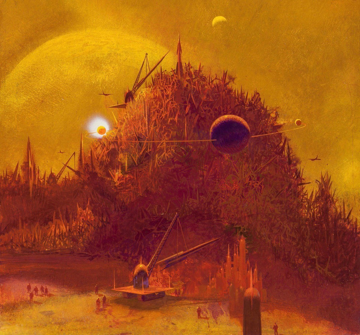 FedeItaliano76's tweet image. Psychedelic landscapes by Paul Lehr (1930–1998), undoubtedly one of the greatest masters of science fiction art