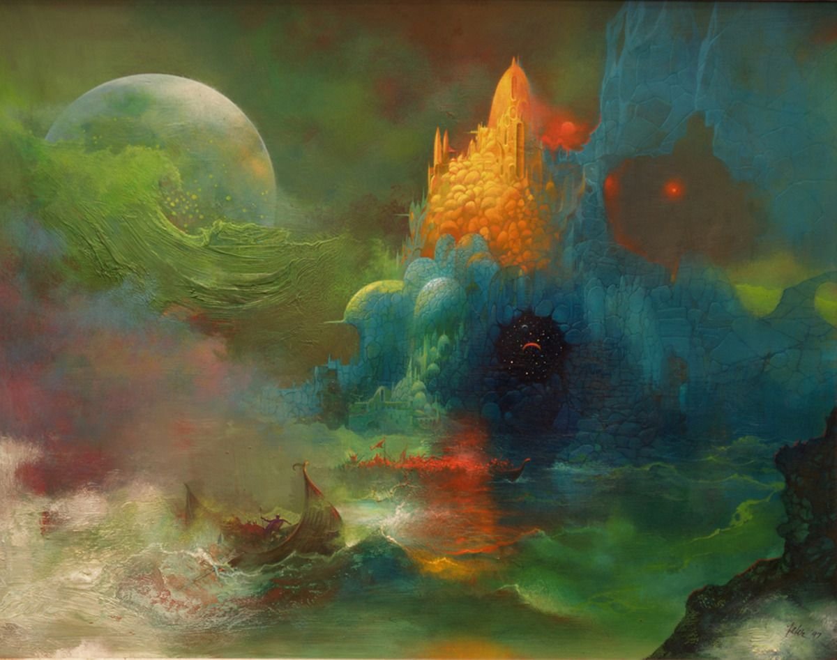 FedeItaliano76's tweet image. Psychedelic landscapes by Paul Lehr (1930–1998), undoubtedly one of the greatest masters of science fiction art