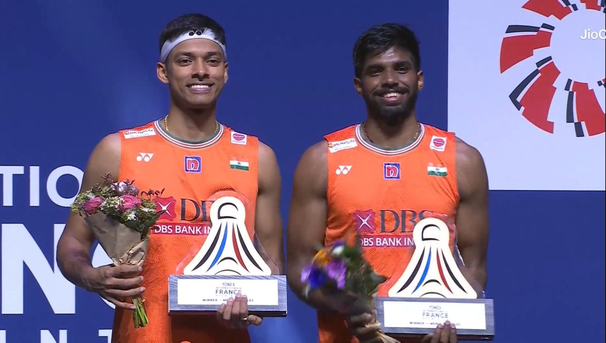 Satwiksairaj Rankireddy Chirag Shetty - Satchi Asian Games 2023 🥇 Asian Championship 2023 🥇 Commonwealth Games 2022 🥇 World Tour Super 500 > titles (2 French, 1 Indonesia, 1 India, 1 Korea & 1 Thailand) 🏆 World No 1 (100k points) 🥇 Thomas Cup 🏆 Olympics 2024 (France) ?