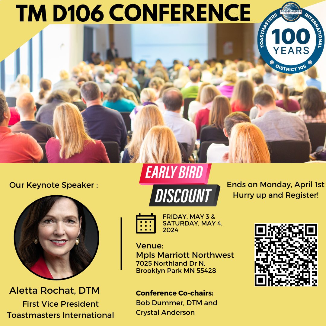 District 106 Toastmasters tweet media