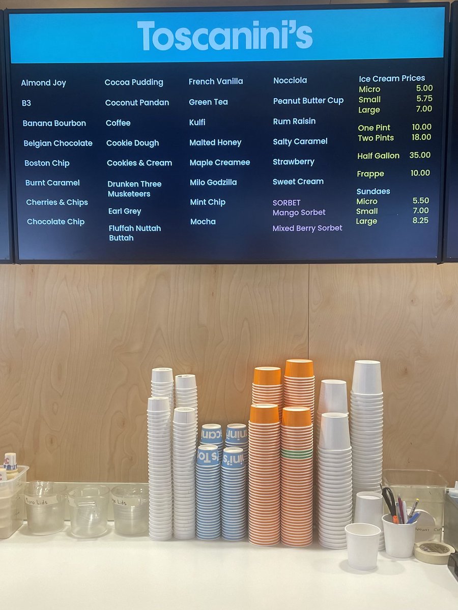 These are the flavors at 159 First Street, near the Apple store, between the MIT Museum and the Museum of Science.