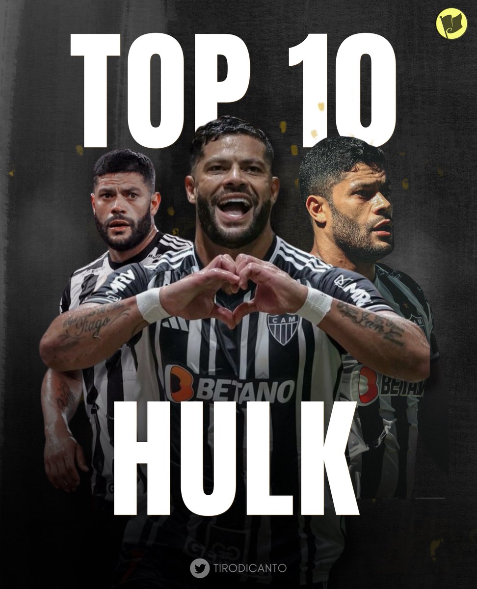 tirodicanto's tweet photo. Hulk chegou ao CENTÉSIMO gol pelo Galo. ⭐️

Aqui está o TOP-10 gols mais bonitos de Hulk pelo Atlético Mineiro (na opinião do ADM!) 

Segue o fio! 🧵 #Hulk100Gols https://t.co/7DjgHJeWZS