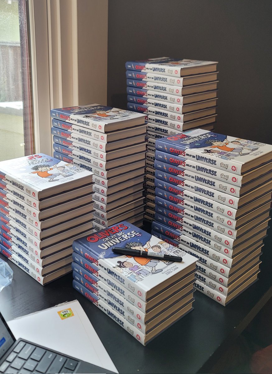 Signing some books today... Lots of happy new readers for GreatBigUniverse.net