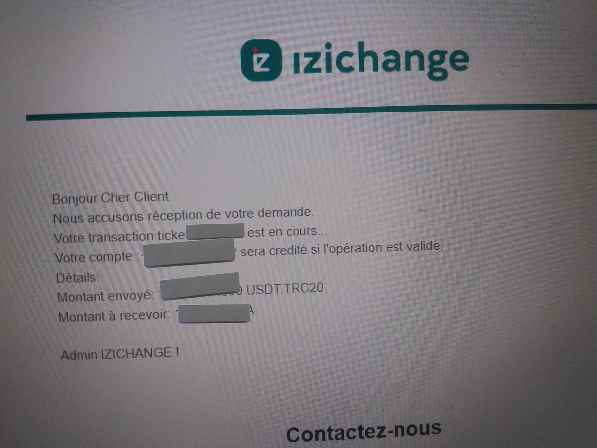 PSTLEMAIRE's tweet photo. @IZIchange rendez moi mon argent depuis hier je vous ai vendu des USDT et jusqu'à présent j'ai rien reçu. Votre service client est inexistant et ne répond à aucun de mes messages. Beaucoup de vos clients se plaignent des fonds non reçus.#Cryptos #izichangescam https://t.co/GE10fpYLMX