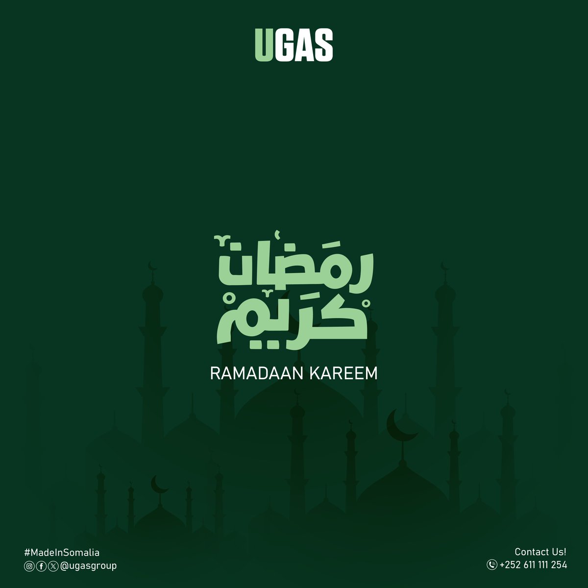 ugasgroup's tweet photo. Ramadan kareem🌙

#ugas #group #production #gas #logistics #healthcare #Somalia #mogadishu #ramadan #RamadanKareem https://t.co/QjStmhG4o3