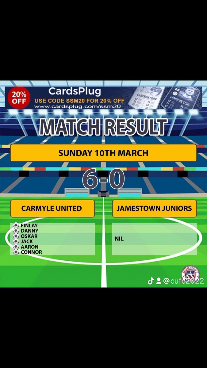 Carmyle United Football Club (@carmyleutdfc) on Twitter photo Great win for our 2010’s this afternoon Great win for our 2010’s this afternoon