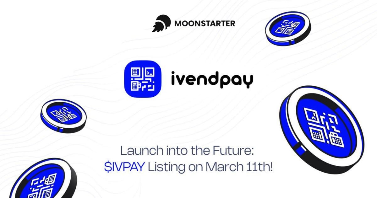 moonstarter_off's tweet photo. Dear Community,

We want to inform you that @ivendpay token $IVPAY will list on March 11 2024 at 12:00 pm UTC 🚀

Following, all the details:

Listing CEX/DEX: Gate, Bitget, Mexc, BingX, Whitebit, Azbit and PancakeSwap
Listing Date & Time: March 11 2024, 12:00 pm UTC

Vesting Flash Sale: 15% on TGE followed by 1 month cliff, then equal installment every month for 9 months
Vesting Mix Sale: 30% of Public round (30% on TGE, then equal installments every day for 2 months) and 70% of Private round (10% on TGE followed by 1 month cliff, then equal installments every month for 9 months)
Token Chain: Binance Smart Chain 🔶
Token Ticker: $IVPAY
Contract Address: 0xde5bdcbd4d7dfa86e527fef9971bd6ca6a76eefb

Claim Date & Time: March 11, 12:00 PM UTC
Claim Portal: https://t.co/LOmn3BIkxo

Full claiming guide provided by ivendPay:

1️⃣ Visit https://t.co/qJcZqDxGtx.
2️⃣ Click "Connect wallet" and choose your preferred wallet.
3️⃣ You'll be presented with details on the amount of tokens available for claim, the date for your next claim, along with comprehensive vesting information.
4️⃣ To claim, click on "Claim", wait for the "Success" status confirming the transfer of your tokens. Should you encounter an "Error", simply try the process once more.

For more details, contact #ivendpay official telegram channel: https://t.co/YxLDNR00un

The #MoonStarter Team