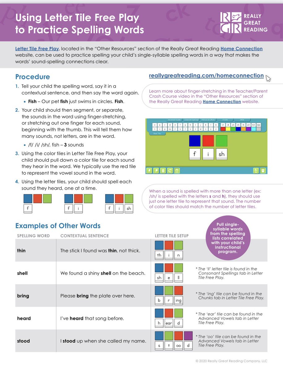 Mme Lockhart (@mmelockhartldsb) on Twitter photo Another REALLY GREAT resource from <a href="/ReallyGreatRead/">Really Great Reading</a>!
Research indicates that phonemic awareness instruction is more effective when practiced with graphemes/letters. (Brady, S. 2021).
This Letter Tile Free Play is the perfect tool to help build students’ blending, segmenting, Another REALLY GREAT resource from <a href="/ReallyGreatRead/">Really Great Reading</a>!
Research indicates that phonemic awareness instruction is more effective when practiced with graphemes/letters. (Brady, S. 2021).
This Letter Tile Free Play is the perfect tool to help build students’ blending, segmenting,