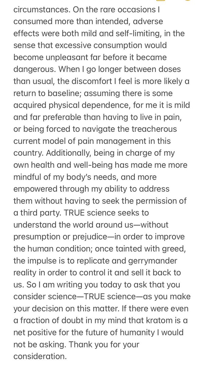 Deciding that my “defective sincerity meter”-based aversion to discourse should not equal silence, I’ll pin this letter I wrote to the WHO in 2021 and keep it there until I feel differently (the odds of which, after 11 yrs, are roughly zero) #keepkratomlegal