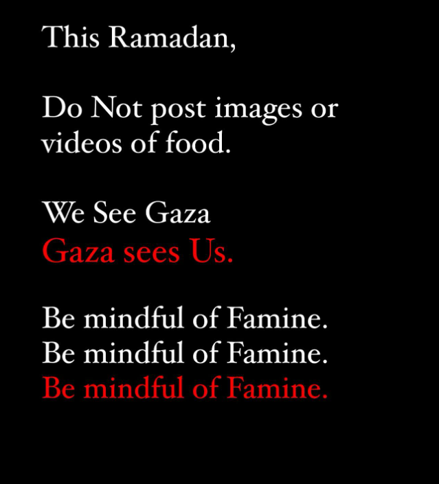 itshaniaarshad's tweet photo. Day 155 of Genocide....
Day 1 of Ramadan.....
Stay focused on this🇵🇸 
@khaledbeydoun 
#Ramadan #Ramadan #YaAllah #PakistanUnderStateFascism #رمضان📷#Muslimidentity https://t.co/O26IzLsqfk