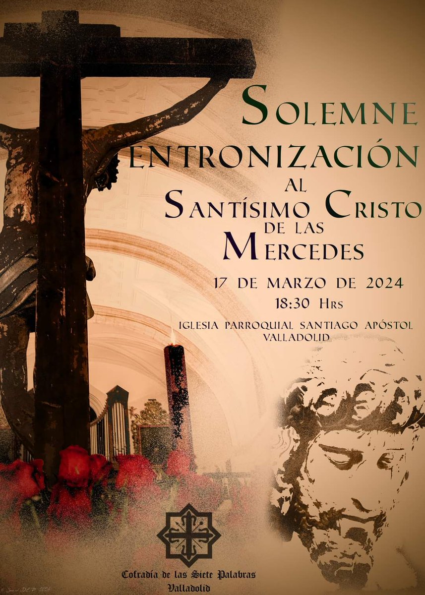 El próximo domingo a esta misma hora procederemos a la Entronización del Santísimo Cristo de las Mercedes en sus andas procesionales.
