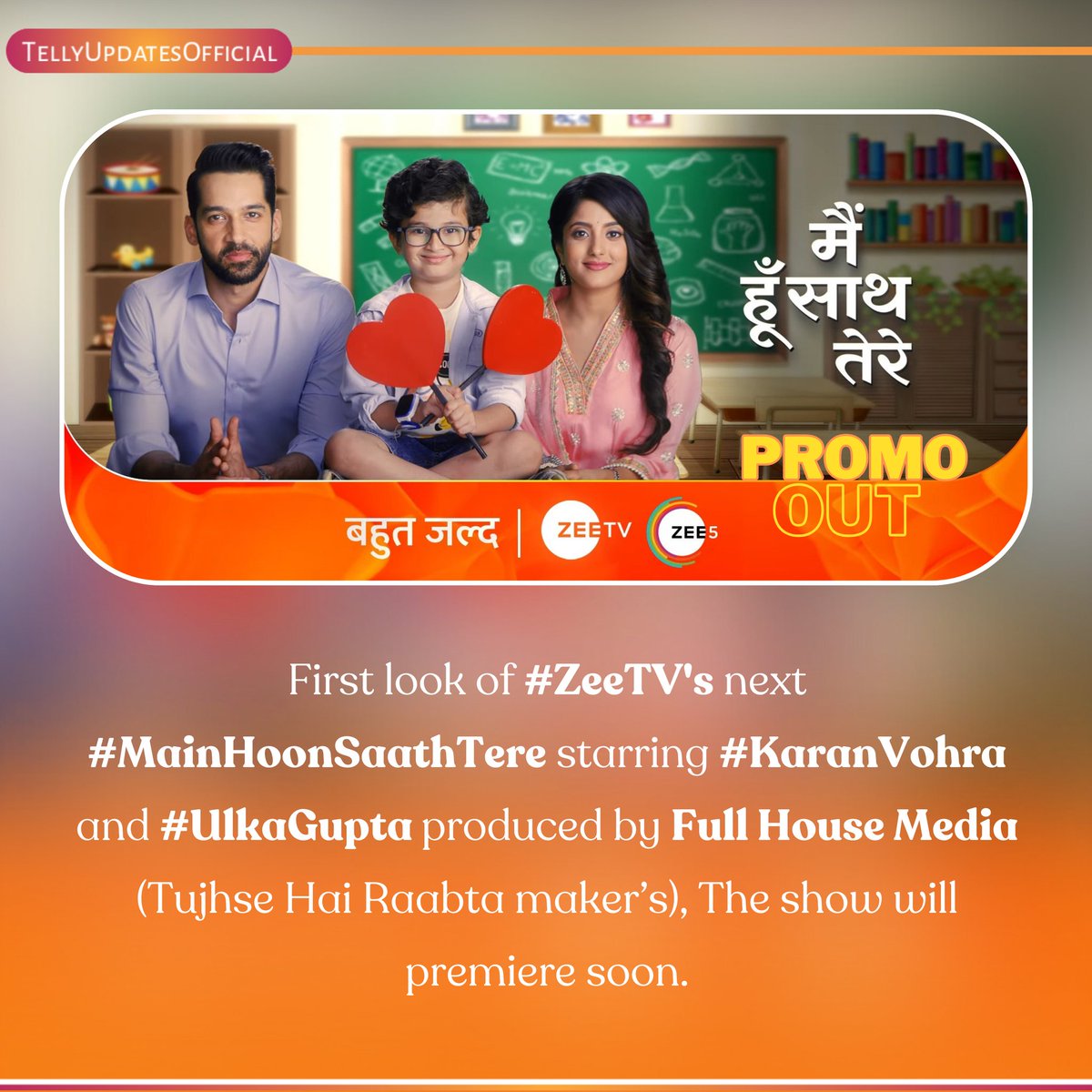 #SuperExclusive EXCLUSIVE NEWS First look of #ZeeTV's next #MainHoonSaathTere starring #KaranVohra and #UlkaGupta produced by Full House Media (Tujhse Hai Raabta maker’s), The show will premiere soon. #NewShow #Zee #PromoOut