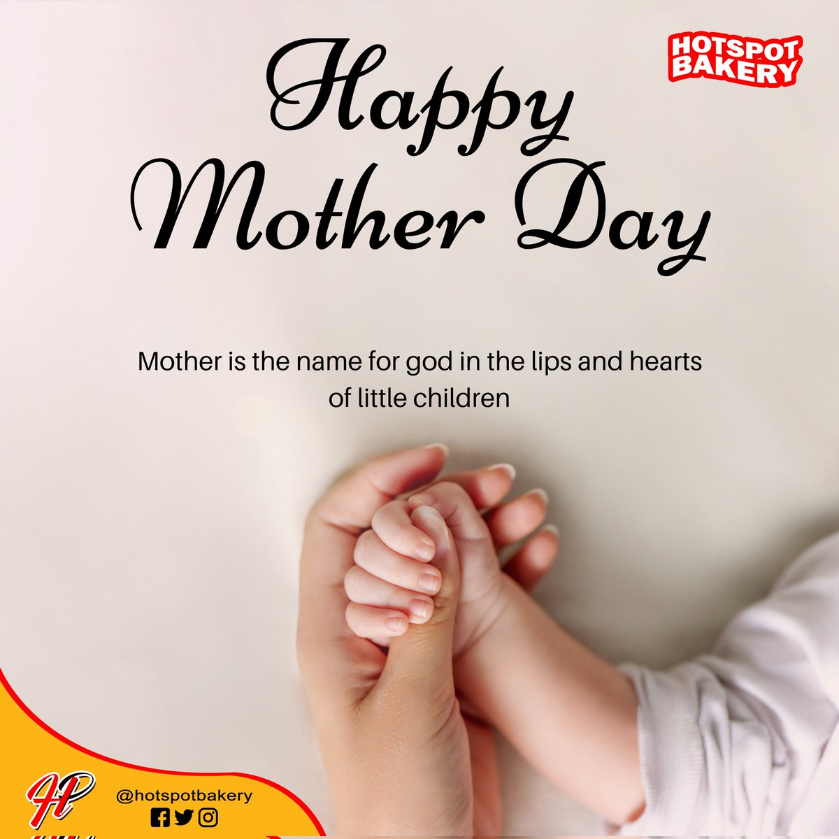 hotspotbakery's tweet photo. Mother is the name for god in the lips and hearts of little children.
Happy Mother's Day ❤️ https://t.co/8XC7zDS1JV