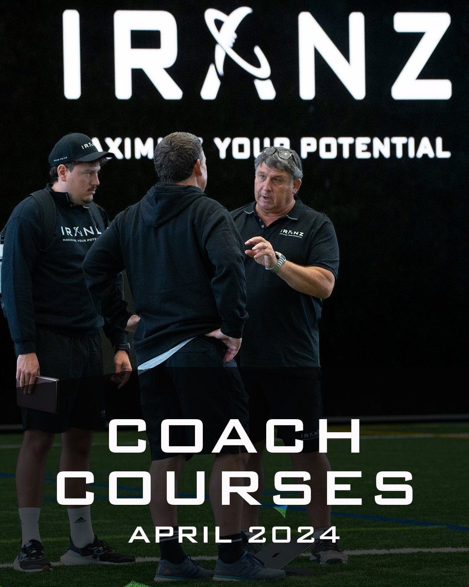 Still a few places left for coach courses in April - get in quick to register at iranz.co.nz
The International Rugby Academy of New Zealand - maximize your potential with your attendance!