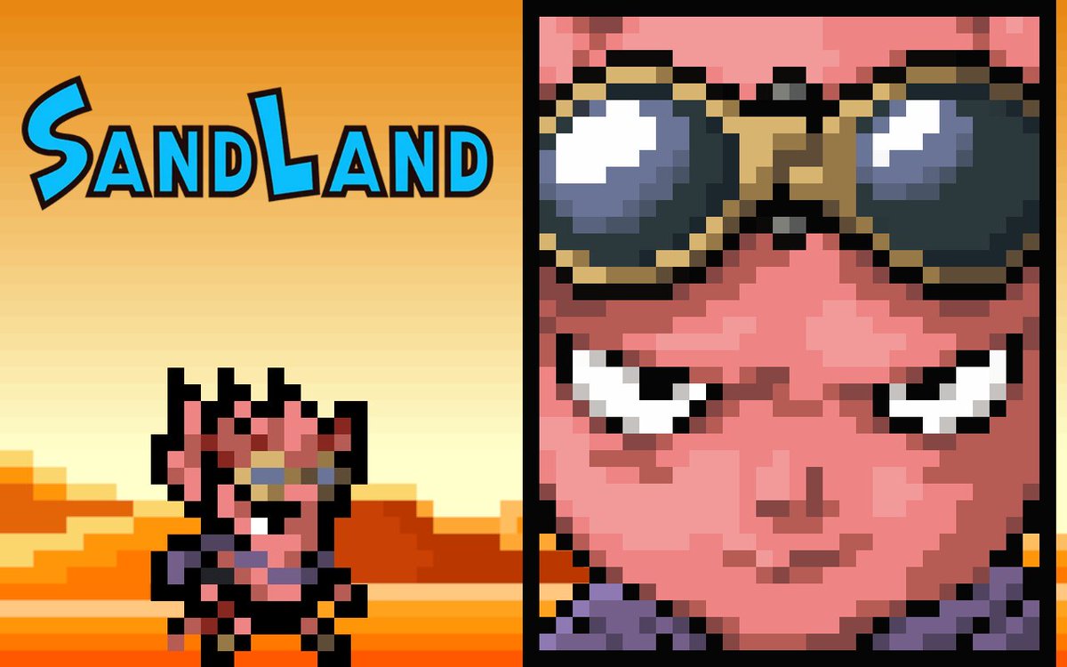GKuroMonochrome's tweet photo. Beelzebub - Protagonist of SandLand in pixelart style inspired by Dragon Ball Devolution
#pixelart #SANDLAND #DBDevolution #art https://t.co/TTsHmrht8S