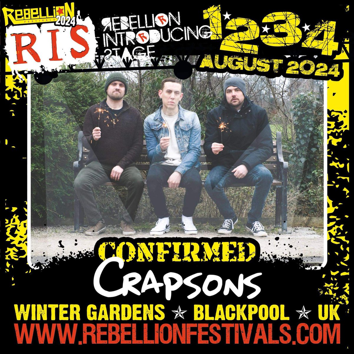 We're playing at Rebellion Festival on Thursday, 1st August!