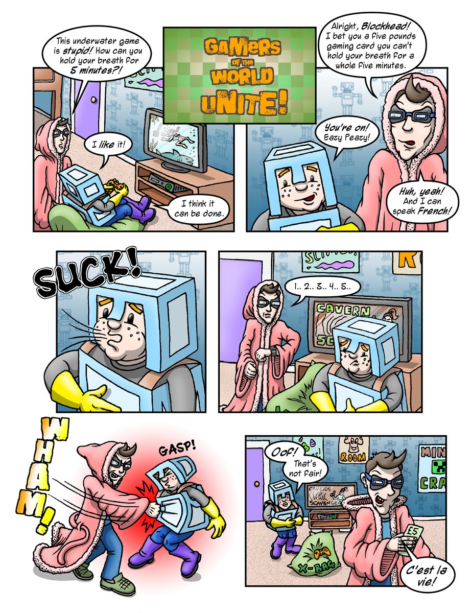 Latest Gamers of the World Unite! strip. #SundayFunday #cartoons #comics #art #funny