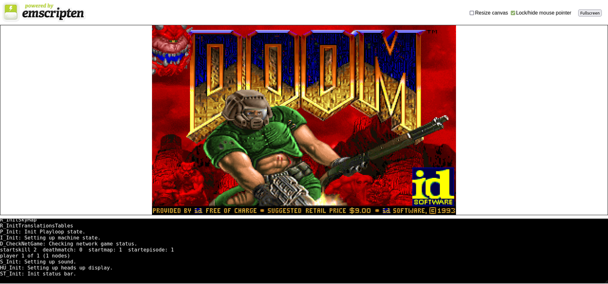 ponceto91's tweet photo. Est-ce que je viens de porter le code original de Doom datant de 30 ans pour le faire fonctionner dans le navigateur ? Oui ! Et ce sera l'objet du live Twitch de demain 🔥 https://t.co/SEszSjSyrw