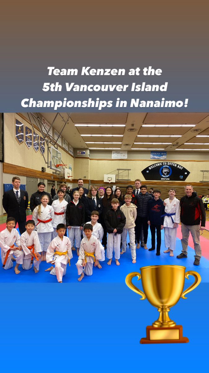 Team Kenzen at the start of the 5th Vancouver Island Karate championships in the Nanaimo!