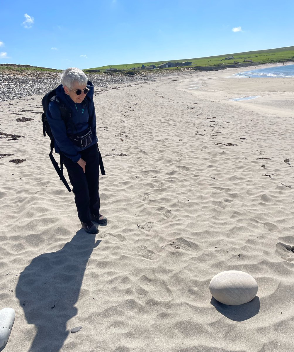 for Mother’s Day please enjoy my favourite ever photo of my mum, on Orkney in 2022, as we waited expectantly to see what would hatch from this rock