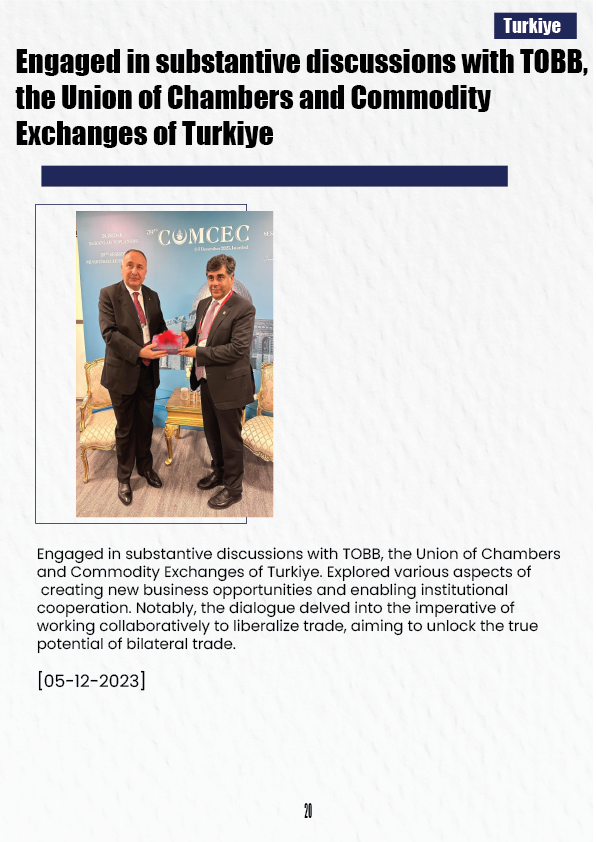 Over the course of the past few months, we have achieved significant milestones of growth. We hope the positive trajectory continues for the foreseeable future. #Commerce #Economy #Pakistan #Trade #Development #Turkiye