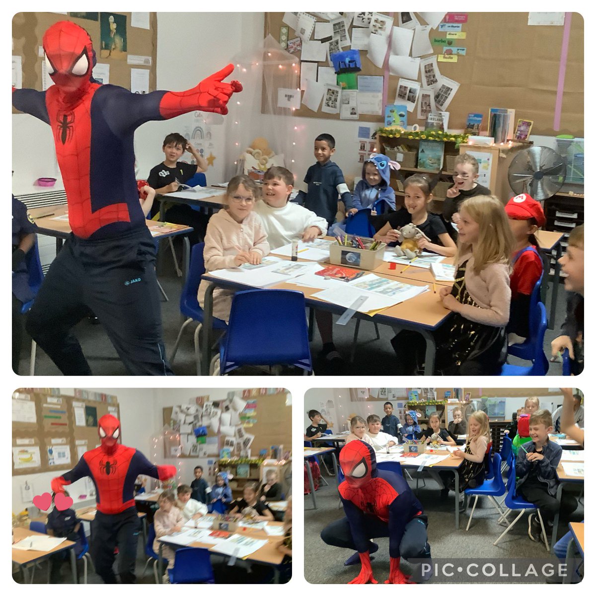 We had a visit from spider man, who delivered us an important challenge.