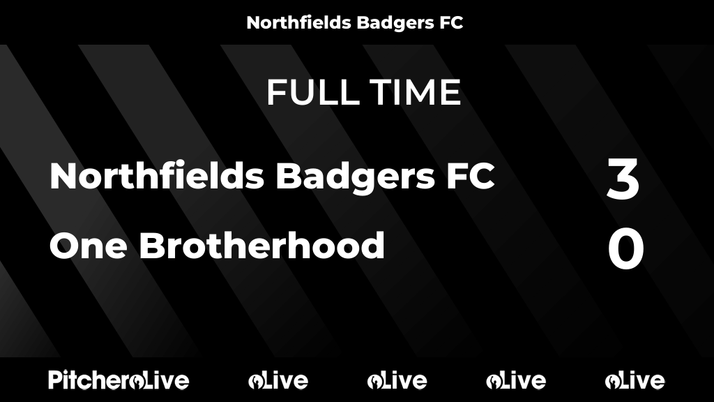nfieldsbadgers's tweet image. FULL TIME: Northfields Badgers FC 3 - 0 One Brotherhood
#NORONE #Pitchero
pitchero.com/clubs/northfie…